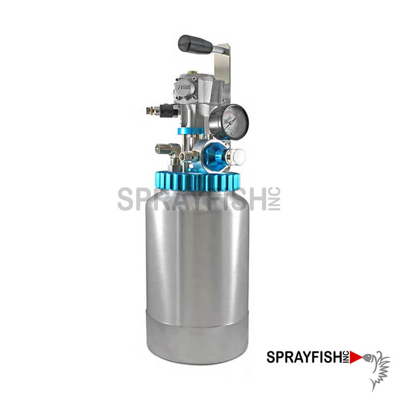 Anest Iwata Pressure Pot Series comes in many different sizes to meet your needs, but our most common are the 2-Quart and 2-Gallon pots