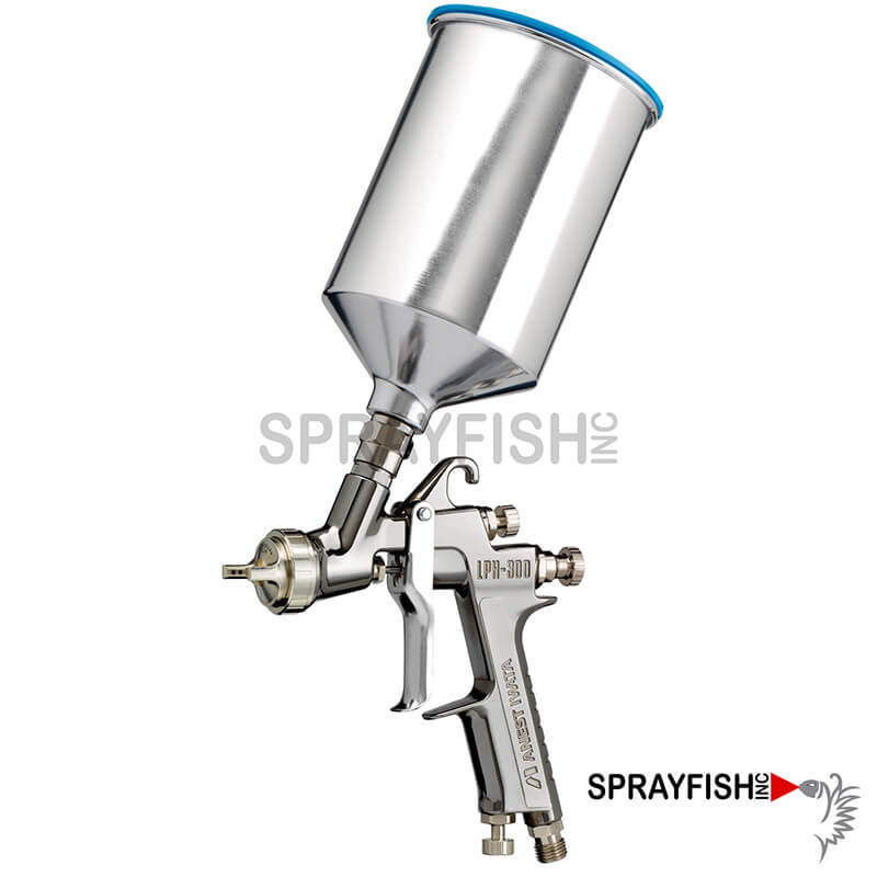 Anest Iwata LPH-300 Gravity Feed Spray Gun is smaller bodied gun ideal for small projects and parts