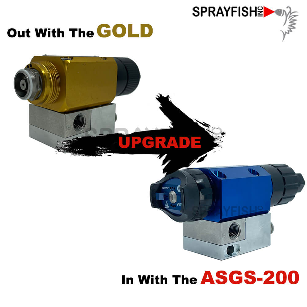 Out With The Gold Kremlin® AVX or ATX In With the Iwata ASGS-200 Automatic Air-Assisted Airless Spray Gun