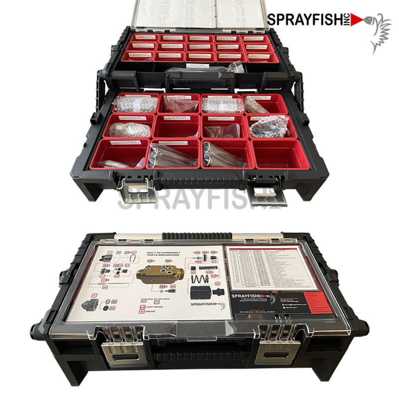 Sprayfish Non-OEM Tackle Box for Kremlin AVX Automatic Air-Assisted Airless Spray Gun Spare Parts Kit