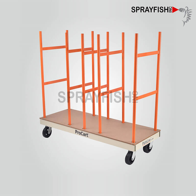 Sprayfish, Inc - The Paint Line Product ProCart 4-Wheel Lateral Parts Cart